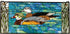 16"H x 35"W Wood Ducks Stained Glass Window