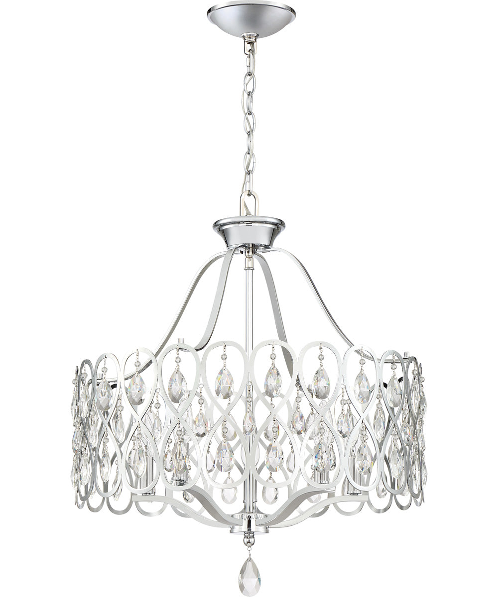 Lulu 5-light Chandelier Polished Chrome