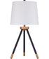 1-Light Table Lamp Painted Black/Painted Gold