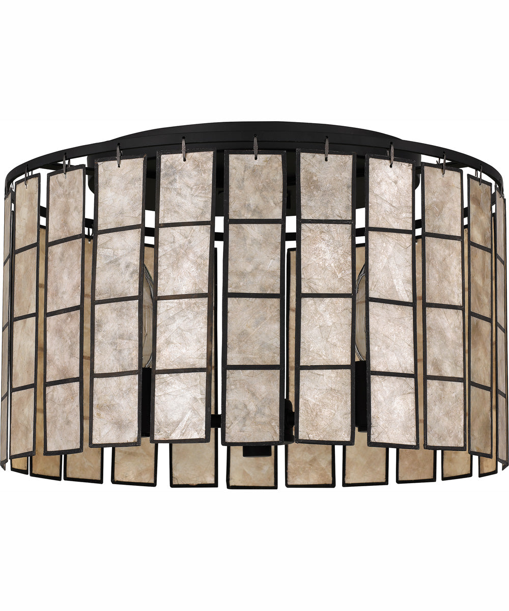 Seigler Medium 3-light Semi Flush Mount Matte Black