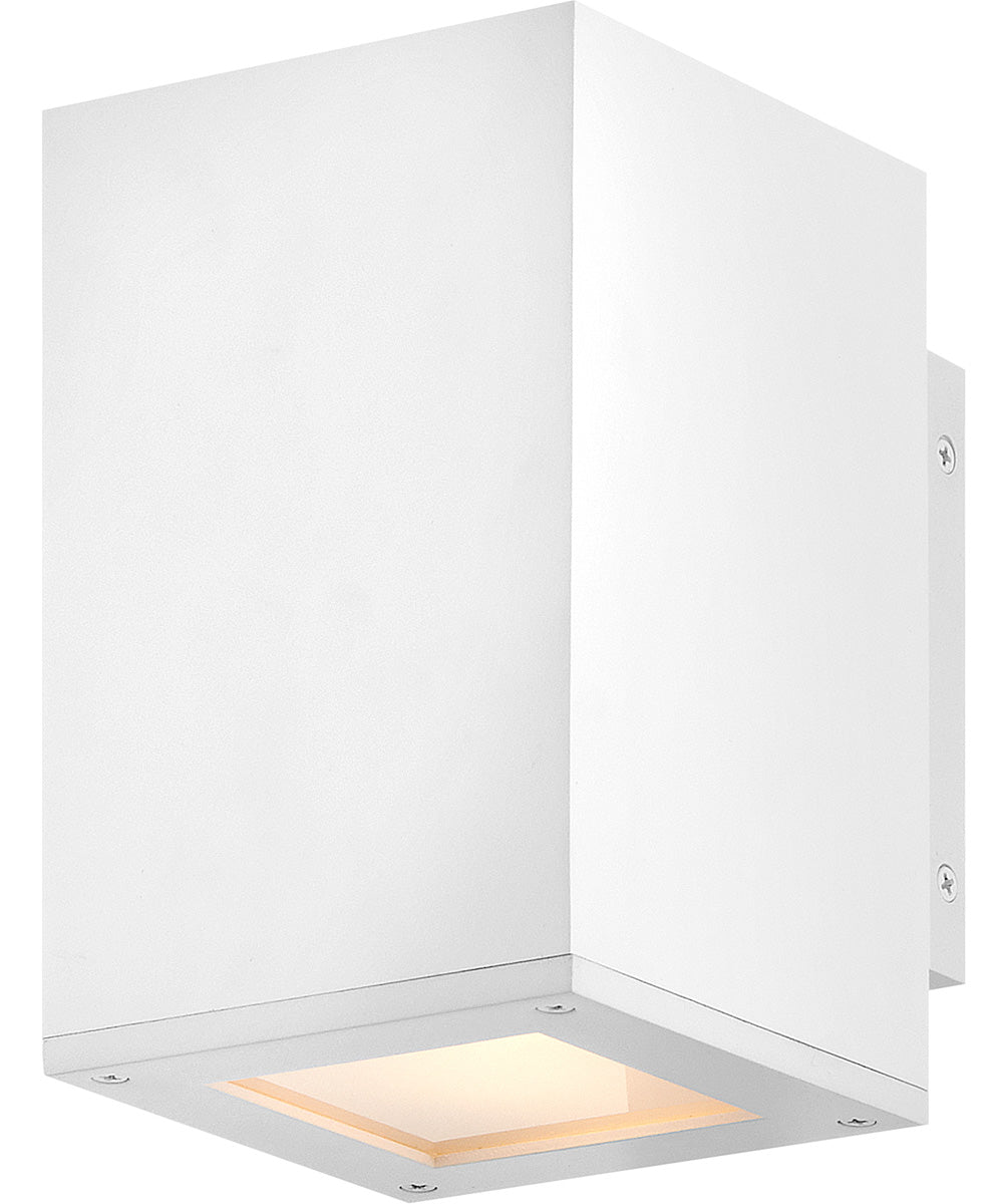 Tetra Coastal Elements  1-Light Small Downlight Wall Mount Lantern in Textured White