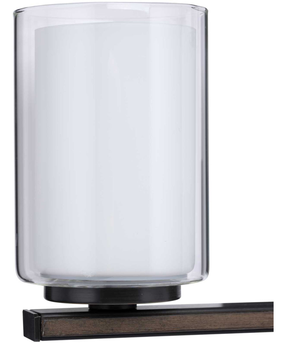 Mast 4-Light Clear Glass Coastal Bath Vanity Light Antique Bronze