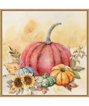 Framed Harvest Pumpkins II by Art Nd Canvas Wall Art Print (30  W x 30  H), Sylvie Maple Frame