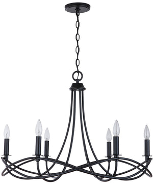 Sonnet 6-Light Chandelier In Matte Black
