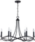 Sonnet 6-Light Chandelier In Matte Black