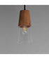 Carpenter 6.5 inch Mini Pendant Walnut / Black