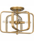 Dupree Medium 4-light Semi Flush Mount Brushed Weathered Brass