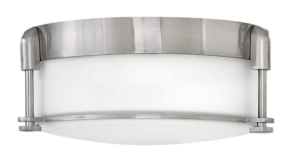 13"W Colbin 2-Light Flush Mount in Brushed Nickel