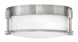 13"W Colbin 2-Light Flush Mount in Brushed Nickel