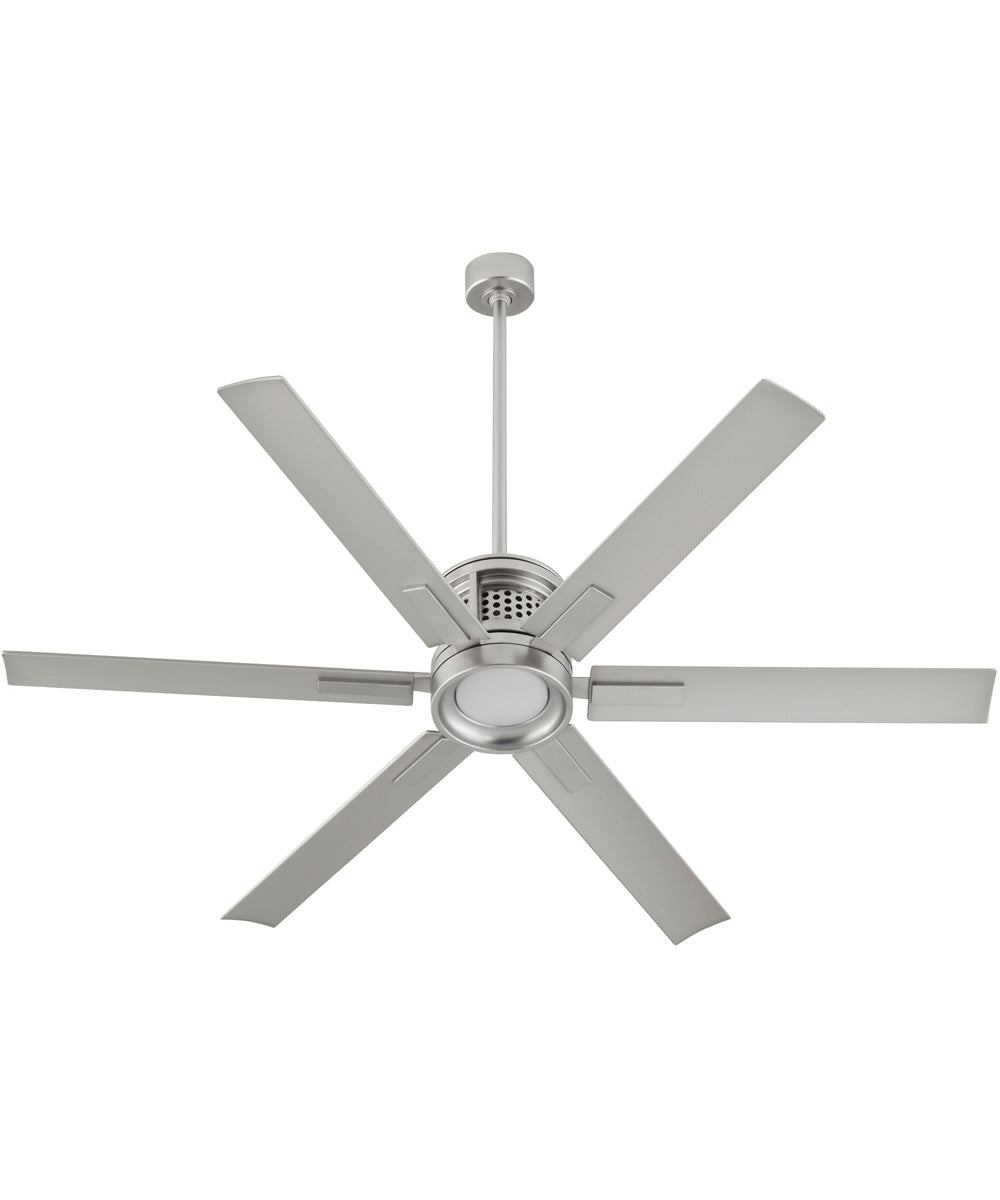 65" Zeus Patio Ceiling Fan Satin Nickel