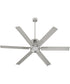 65" Zeus Patio Ceiling Fan Satin Nickel