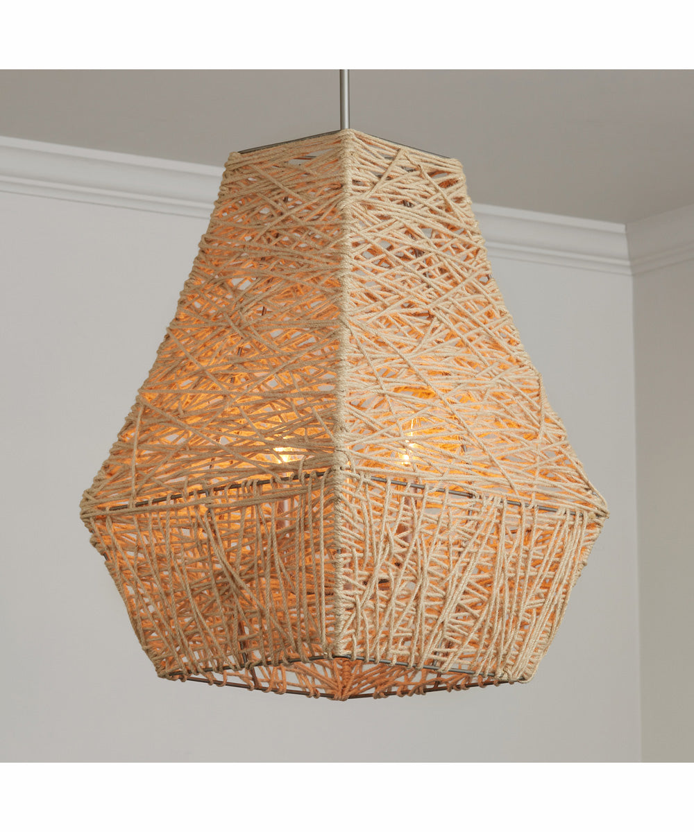 Finley 4-Light Pendant Natural Jute and Grey