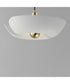 Poppy 18 inch Pendant White/Satin Brass