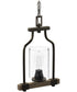 Barnes Mill 1-Light Clear Seeded Glass Farmhouse Mini-Pendant Light Antique Bronze