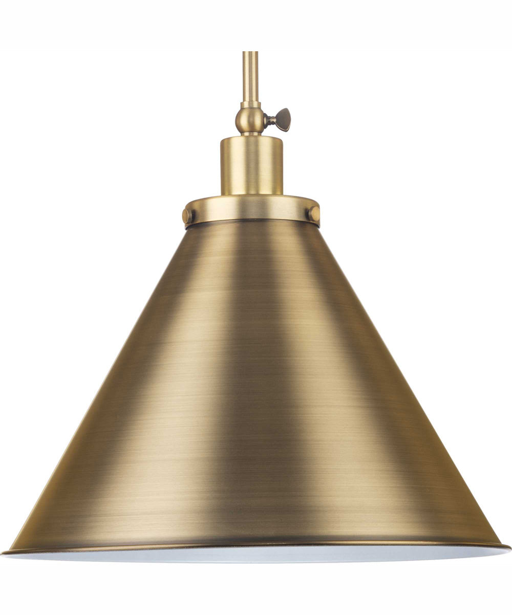Hinton 1-Light Modern Farmhouse Pendant Vintage Brass