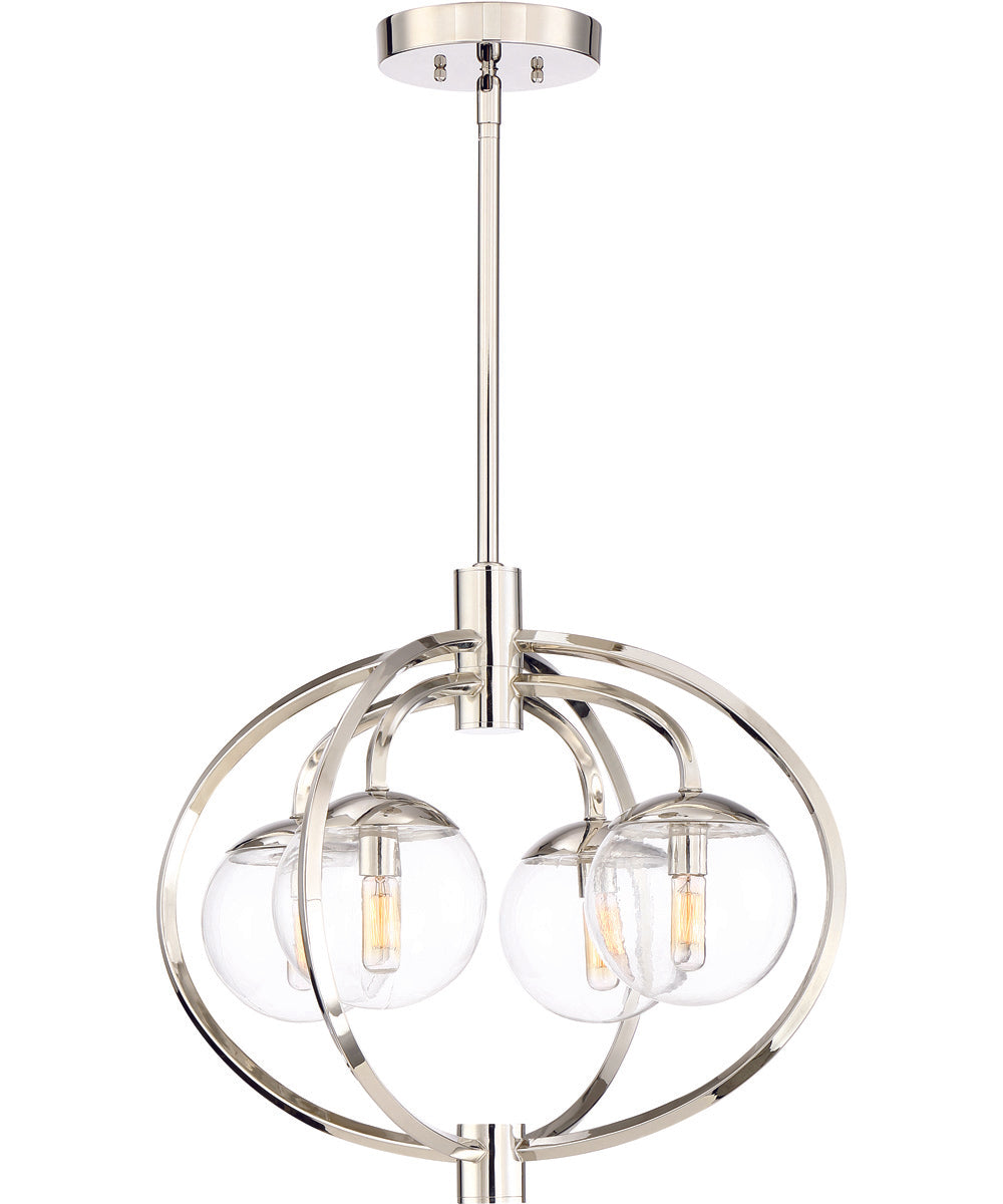 Piltz 4-Light Chandelier Polished Nickel