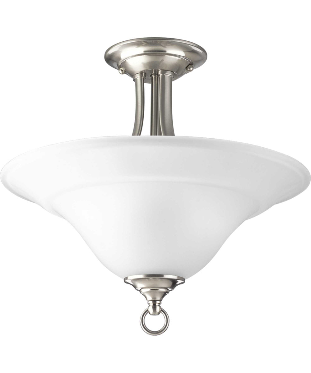 Trinity 2-Light 16" Semi-Flush Brushed Nickel