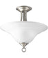 Trinity 2-Light 16" Semi-Flush Brushed Nickel