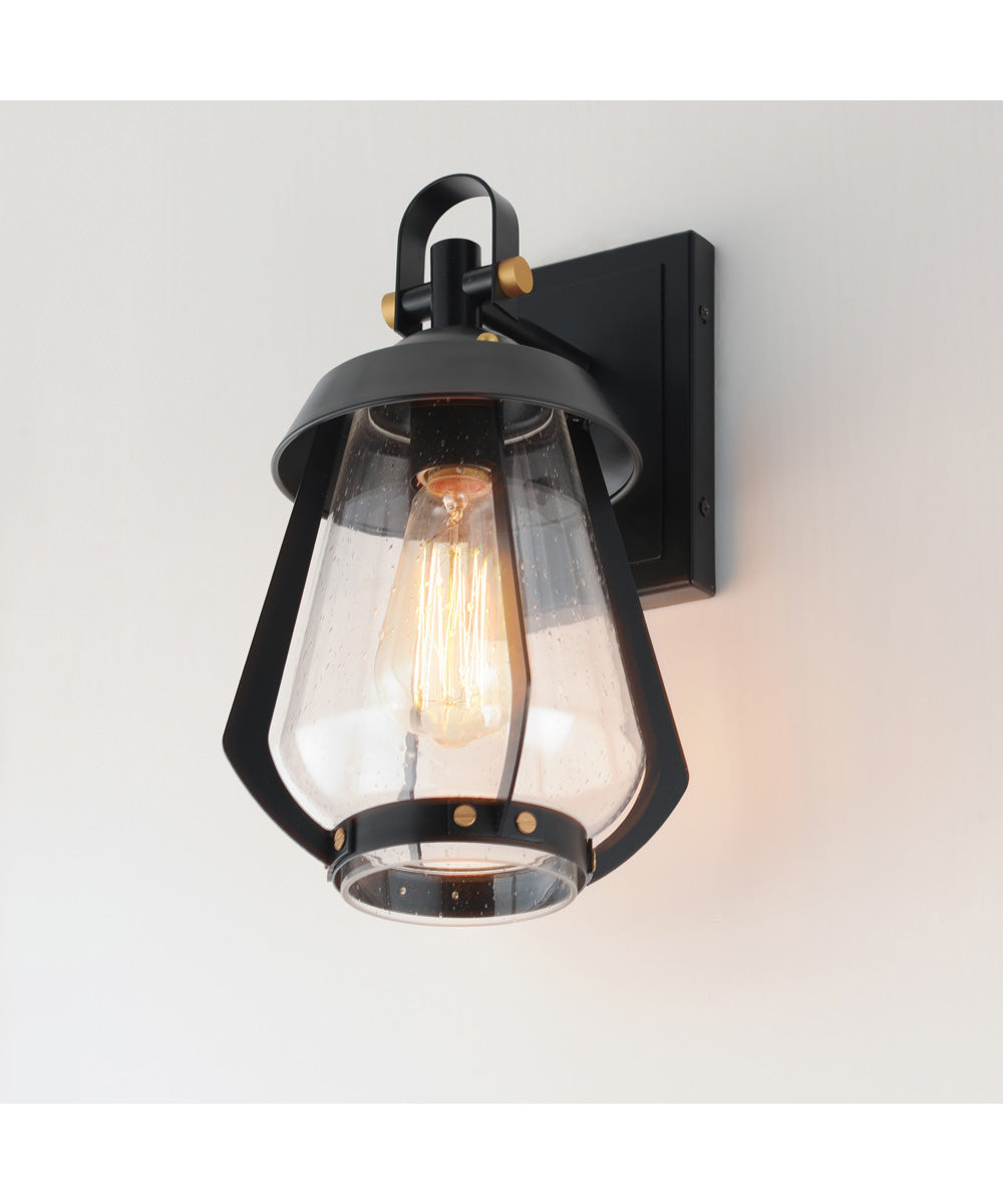 Mariner Small Outdoor Sconce Black / Antique Brass