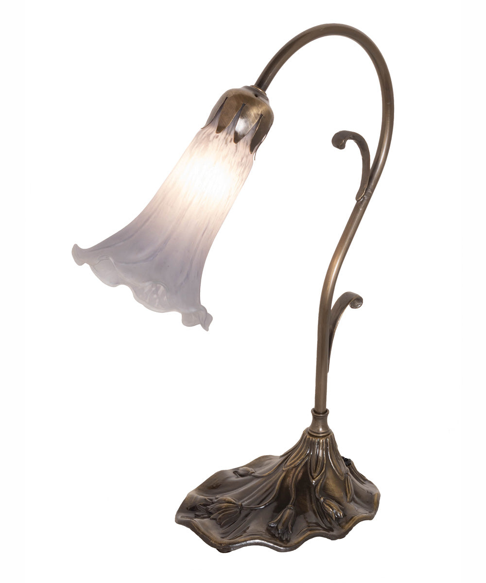 15" High Grey Pond Lily Accent Lamp