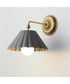 Primrose 1-Light Wall Sconce Dark Grey / Gold Leaf