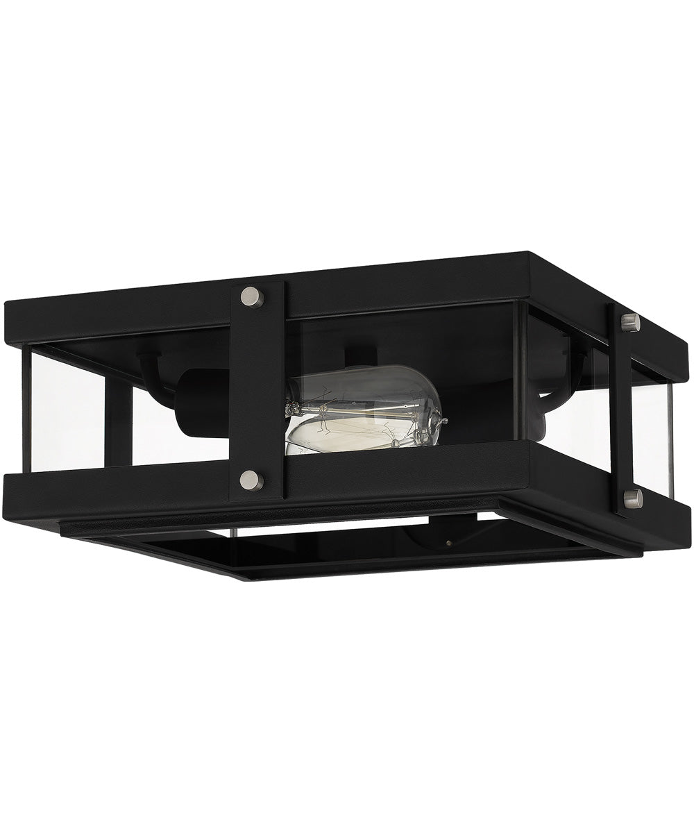 Beck 2-light Flush Mount Earth Black