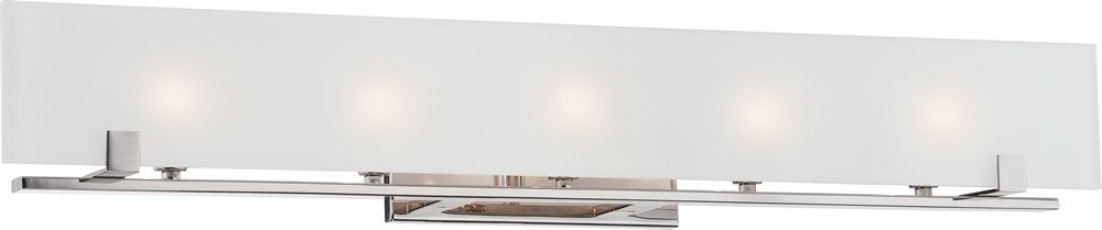 36"W Lynne 5-Light Vanity & Wall Polished Nickel