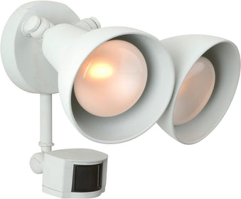 22"H Flood 2-Light Outdoor Flood Light Matte White