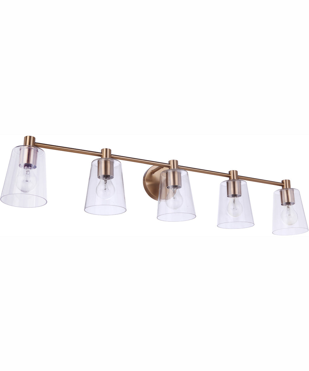 Emilio 5-Light Vanity Satin Brass