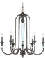 29"W Boulevard 6-Light Chandelier Mocha Bronze/Silver Accents