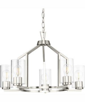 Goodwin 5-Light Modern Farmhouse Chandelier Brushed Nickel