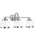Judson 3-Light Clear Glass Farmhouse Bath Vanity Light Polished Nickel
