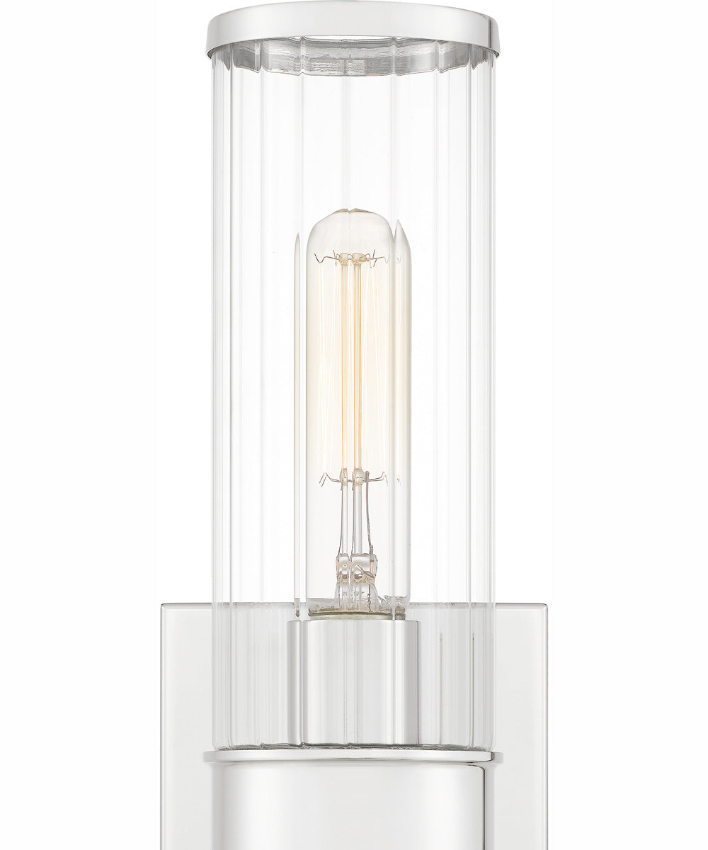 Quoizel Wood Small 2-light Wall Sconce Polished Nickel