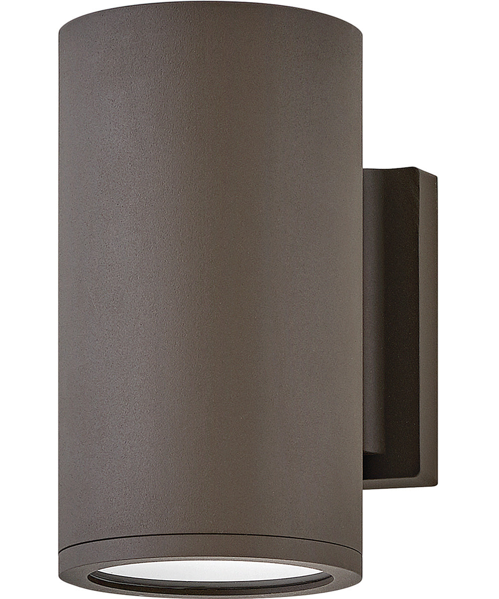 Silo 1-Light LED Small Down Light Outdoor Wall Mount Lantern in Architectural Bronze