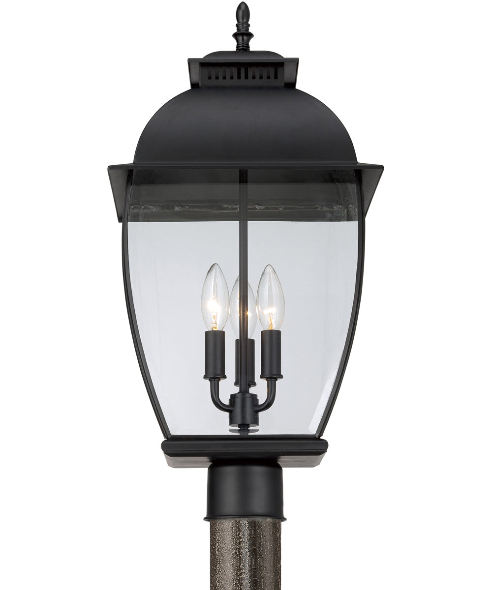 Bain Large 3-light Outdoor Post Light Mystic Black