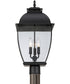 Bain Large 3-light Outdoor Post Light Mystic Black