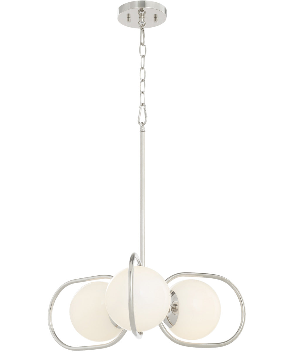 Belmont 3-light Chandelier Polished Nickel