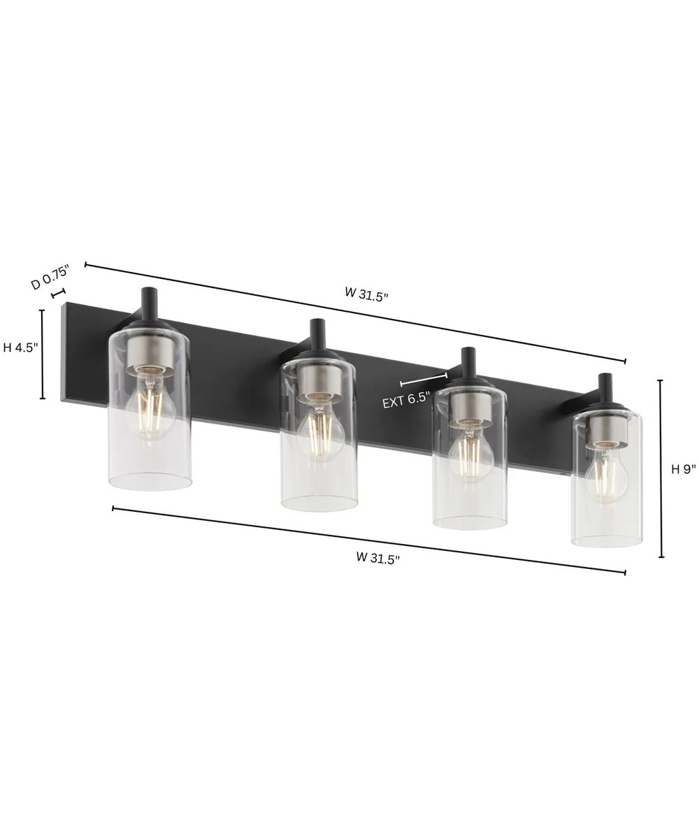 Fallstaff 4-light Bath Vanity Light Matte Black