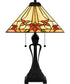 Tiffany Small 2-light Table Lamp Matte Black