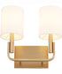 Tempo 2-light Wall Mount Light Fixture Aged Brass