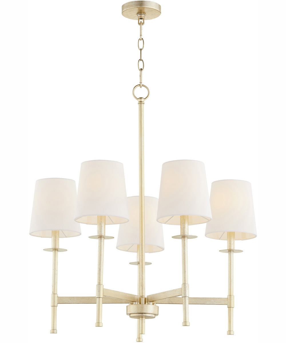 Belshaw 5-light Chandelier Aged Silver Leaf