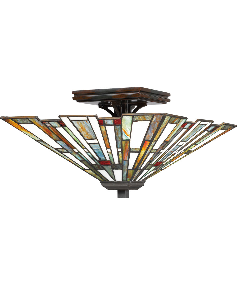 Maybeck 2-light Flush Mount Valiant Bronze