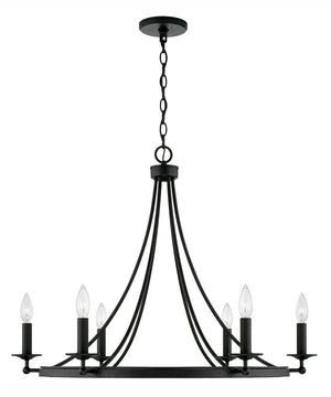 Tempe 6-Light Chandelier Black Iron