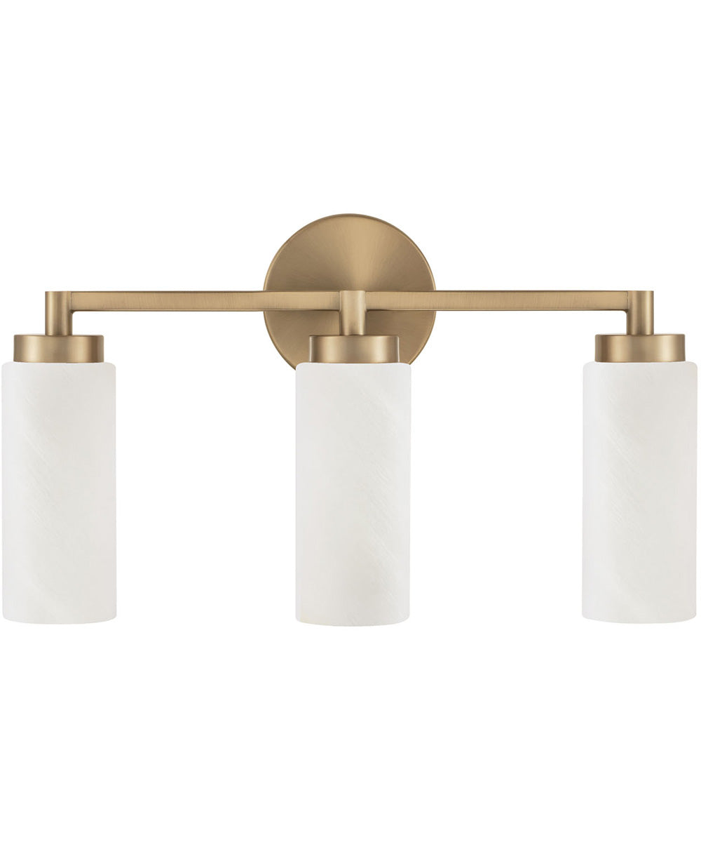 Alyssa 3-Light Vanity Aged Brass