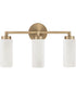 Alyssa 3-Light Vanity Aged Brass