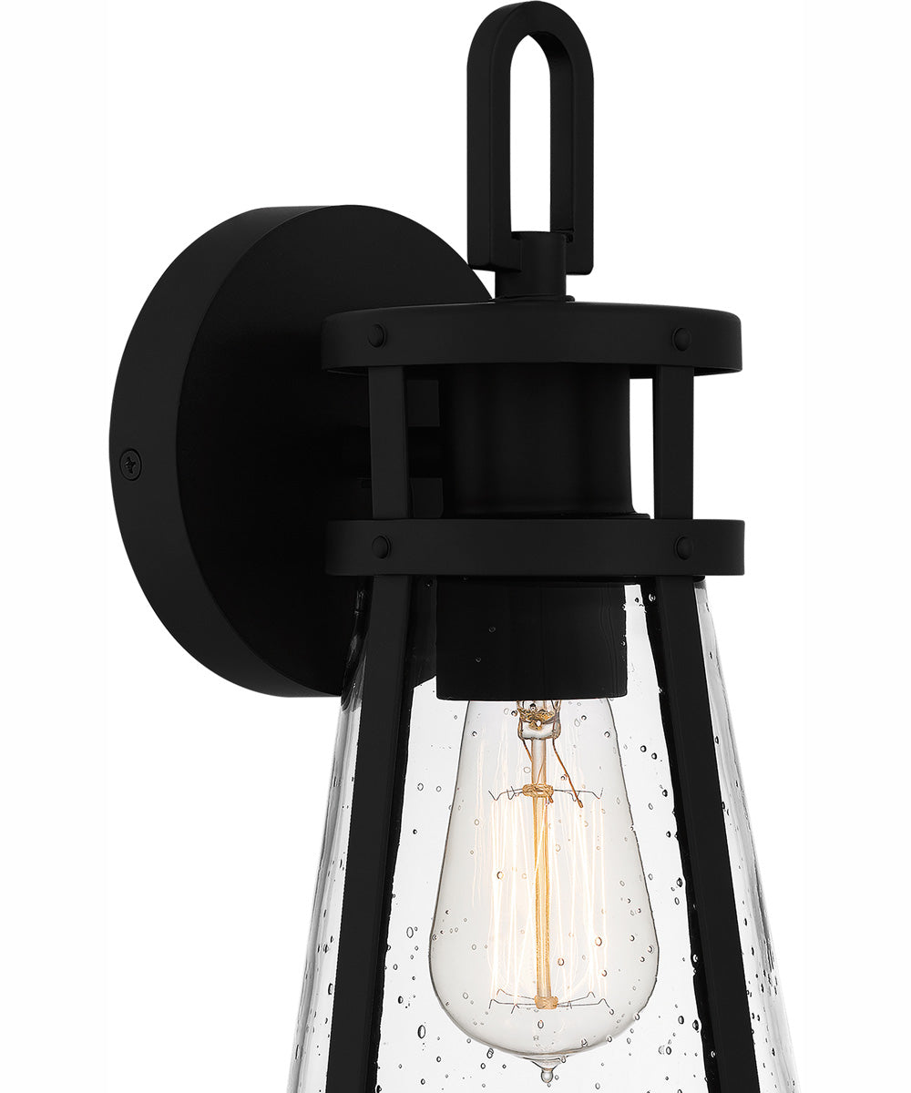 Barber Small 1-light Outdoor Wall Light Coastal Armour Aluminum Matte Black