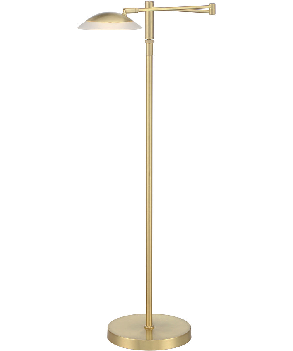 Meran Turbo LED Floor Lamp Satin Brass
