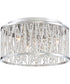 Crystal Cove Small 4-light Flush Mount Polished Chrome