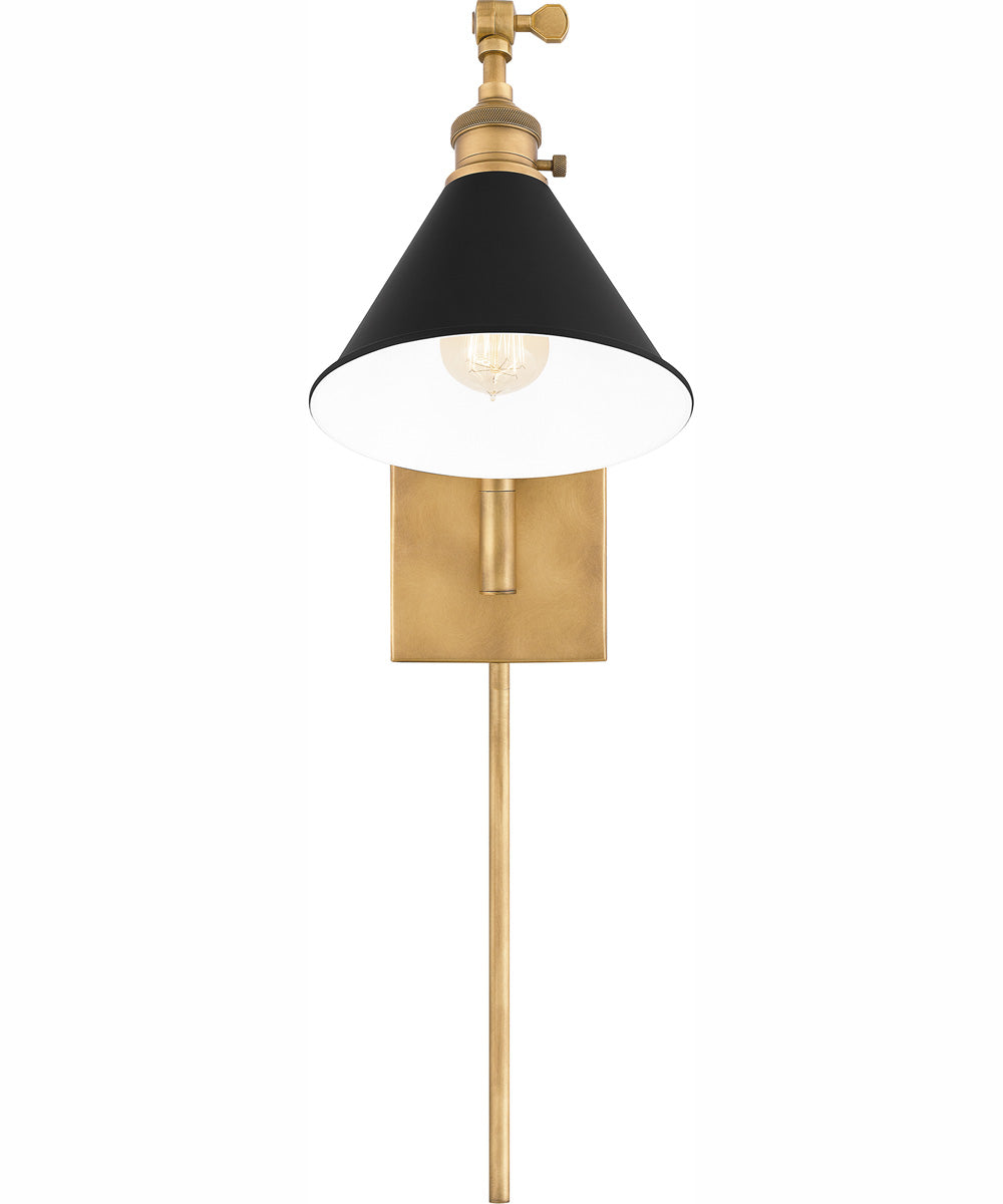 Quoizel Wood Small 1-light Wall Sconce Weathered Brass