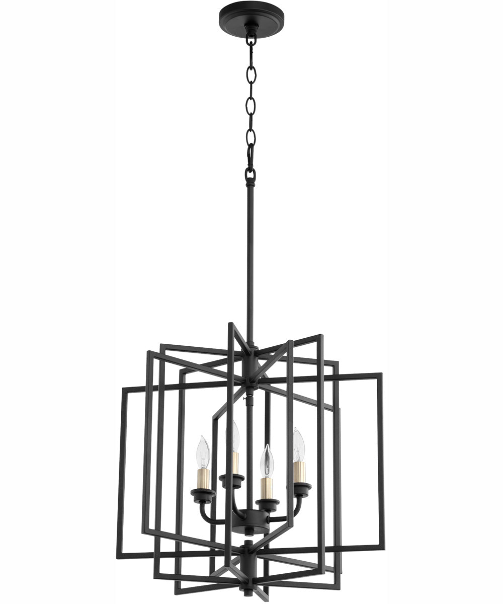 Hammond 4-light Pendant Textured Black